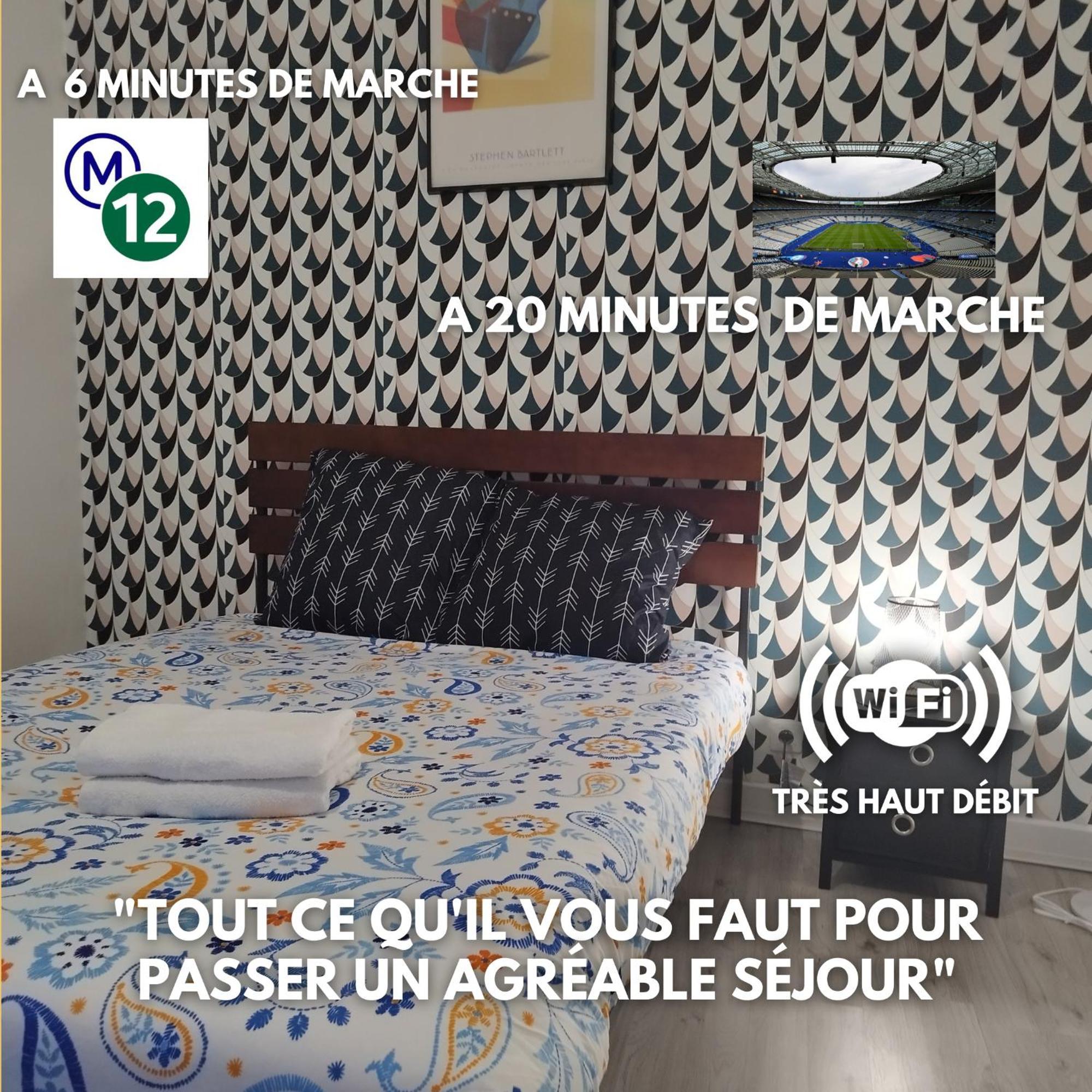 Cosy T2 A 5 Minutes De Metro 12-Proche Paris-Stade De France โอแบวีลีเย ภายนอก รูปภาพ
